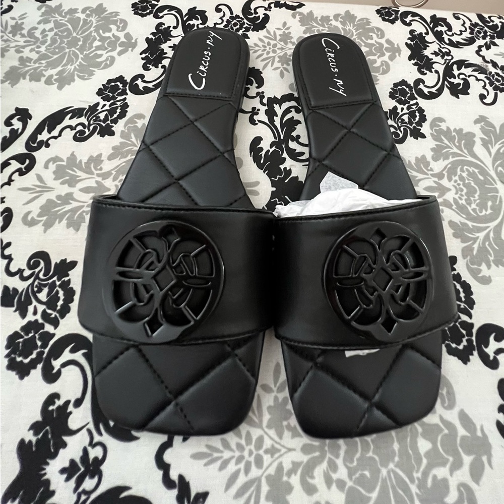 Circus NY square open toe slide sandal. Size 6.5. Never worn